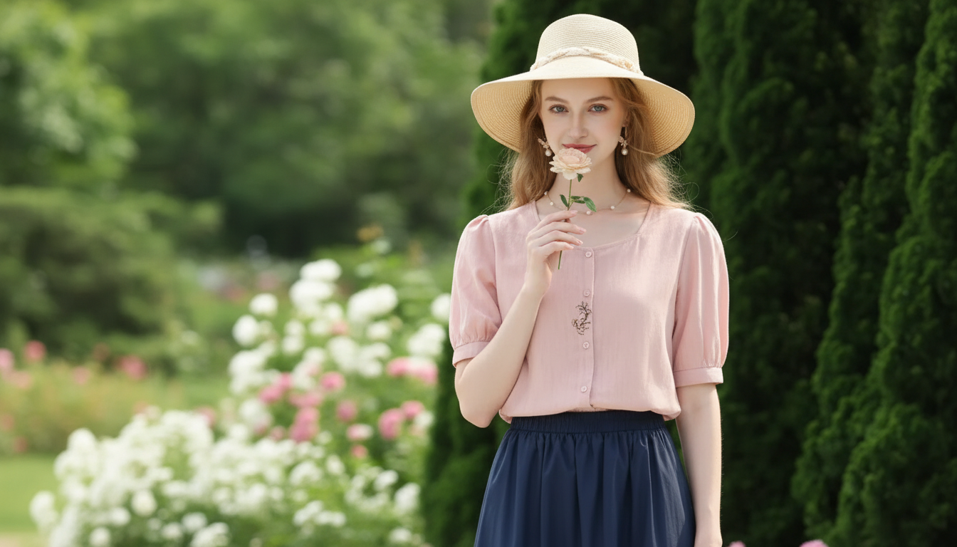 Autumn Fresh Embroidered Cotton Shirt: Easy Fall Style