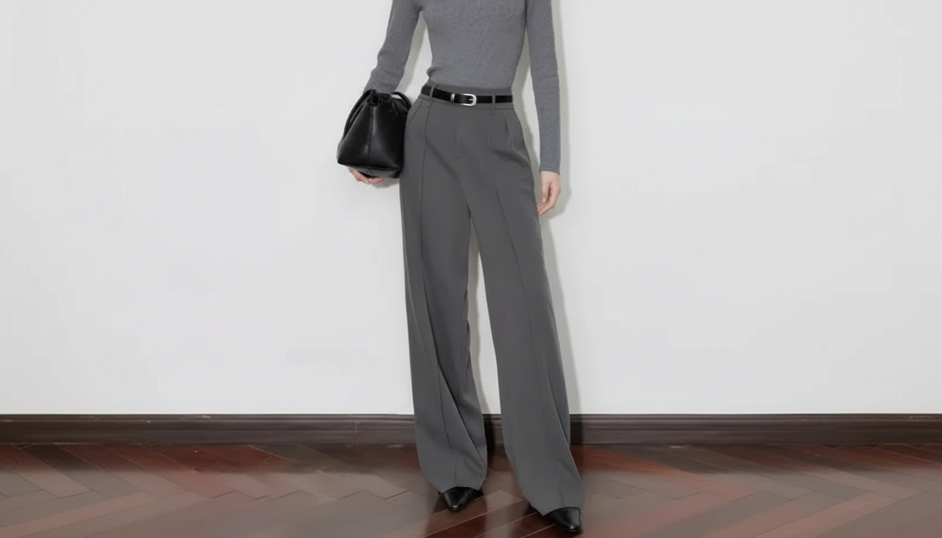 Mid-Waist Pleated Wide-Leg Pants: Easy, Polished Outfits